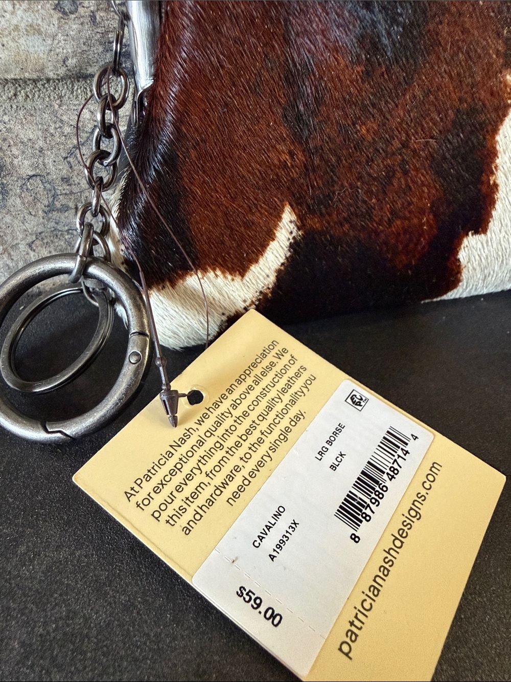 Patricia Nash Cowhide Frame Clutch / Crossbody and Coin Purse Set - Picture 9 of 10